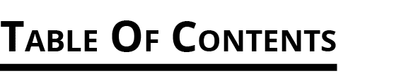 Table Of Contents