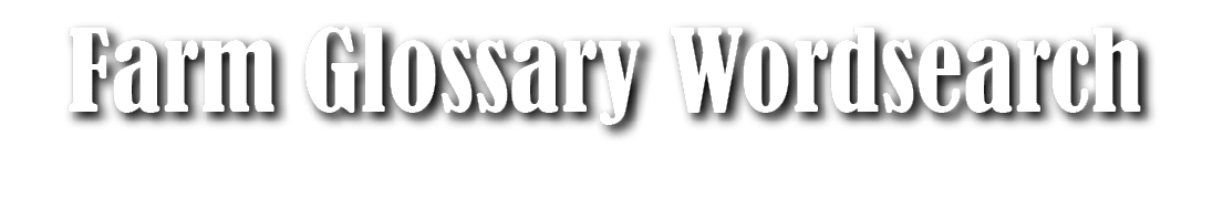 Farm Glossary Wordsearch