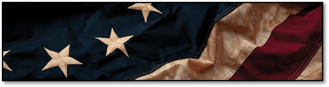 Revolutionary war, patriotism and birth of the United Sates of America concept with closeup on the original 13 star American flag known as the Betsy Ross