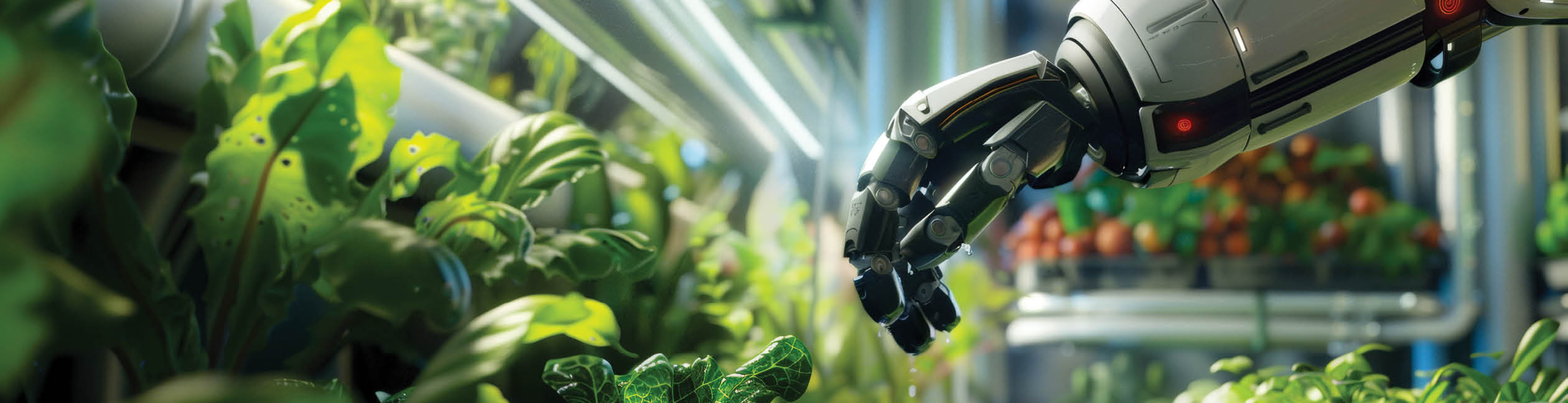 Robotic urban farming systems showcasing efficient food production